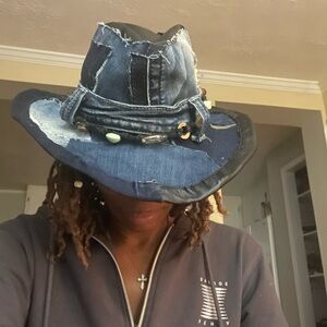 Stylish Denim Patchwork Hat